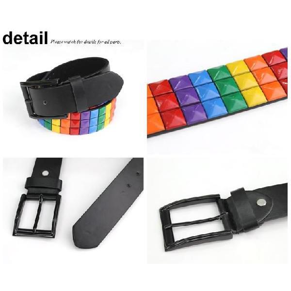 カラフルスタッズベルト C016 : スピードオレンジ - 通販 - Yahoo
