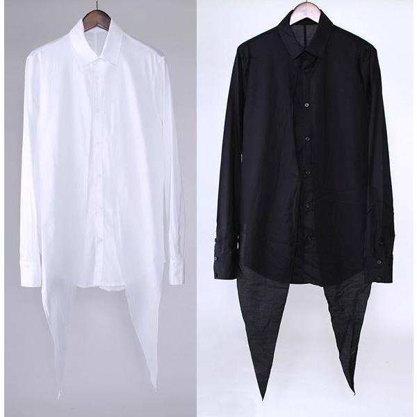 ドレスシャツ メンズ シャツ 変形ピークドフロントドレスシャツ MF009