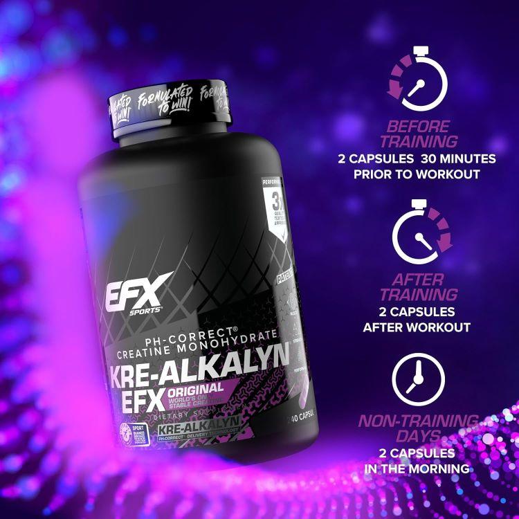 【クーポンあり】EFXスポーツ クレアルカリン EFX 240粒 カプセル EFX Sports KRE ALKALYN EFX CAPSULES サプリメント クレアチン モノハイドレート