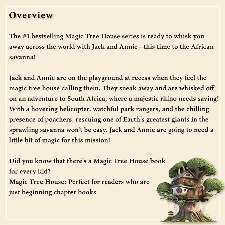 【洋書】サファリ・ツアーの大冒険 [メアリー・ポープ・オズボーン / イラスト：AG フォード] Rhinos at Recess bn