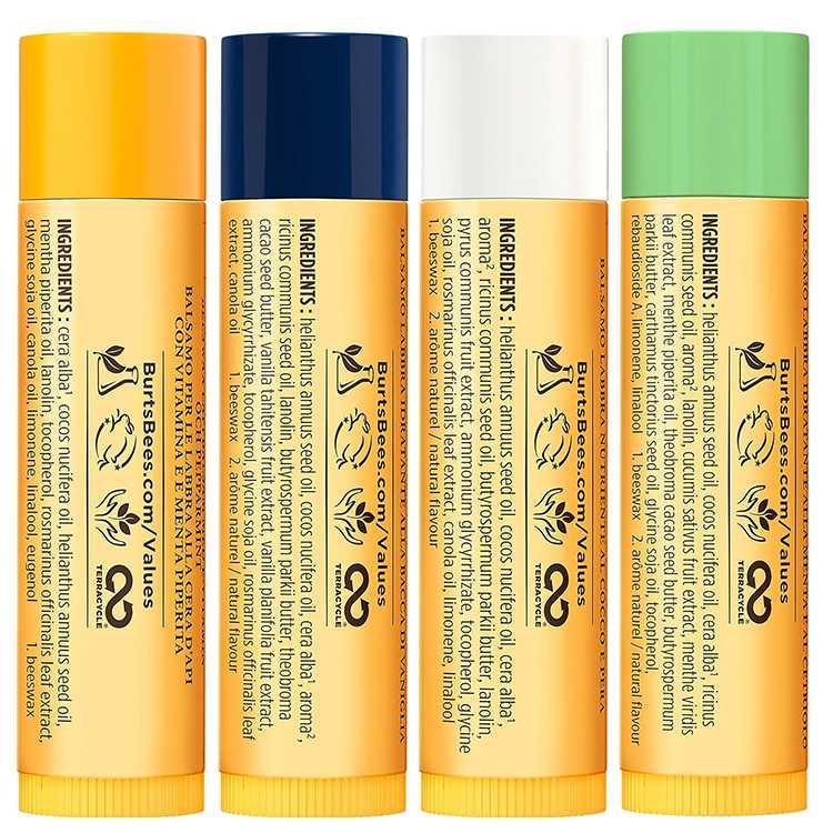 バーツビーズ バームブーケ リップバーム 4本セット 各4.25g (0.15oz) Burt's Bees Lip Balm Bouquet リップクリーム｜speedbody｜05