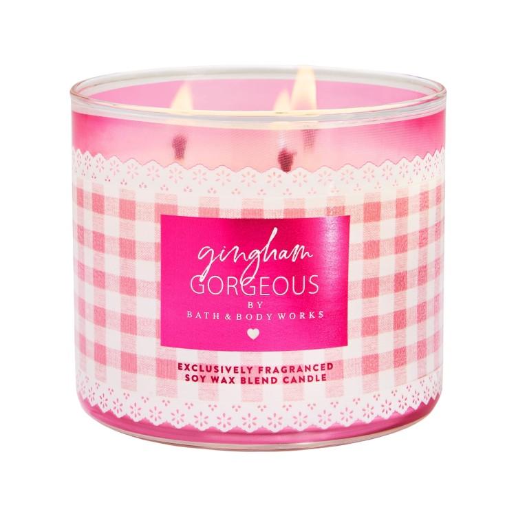 Bath & Body Works 3芯アロマキャンドル 4個セット お取り寄せ バスアンドボディワークス ギンガムゴージャス 3芯