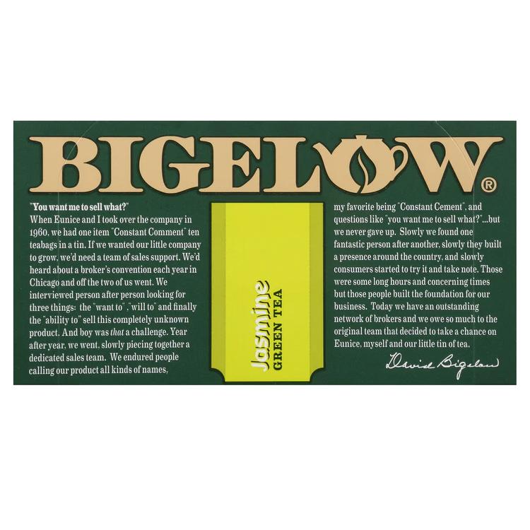 ビゲロー ジャスミン グリーンティー 20包 25g (0.91oz) BIGELOW Jasmine Green Tea Caffeinated 緑茶 ティーバッグ ジャスミンティー フレーバー｜speedbody｜05