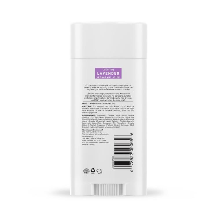 ジェイソンナチュラル カーミングラベンダー デオドラントスティック 71g (2.5oz) JASON NATURAL PRODUCTS Deodorant Calming Lavender Stick｜speedbody｜05