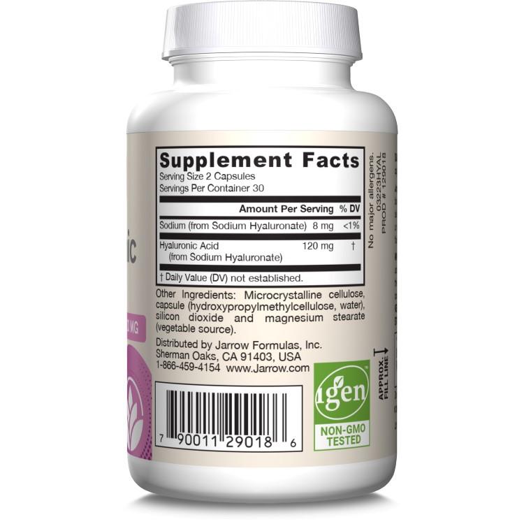 ジャローフォーミュラズ ヒアルロン酸 120mg ベジカプセル 60粒 Jarrow Formulas Hyaluronic Acid 60