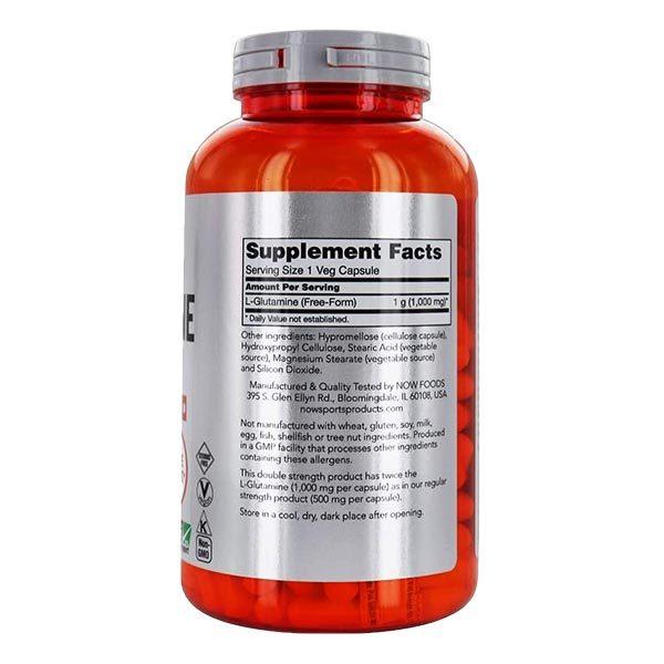 【プロバスケチーム愛用】 ナウフーズ L-グルタミン 1000mg 240粒 ベジカプセル NOW Foods L-Glutamine｜speedbody｜02