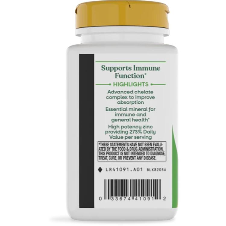 サプリメント ネイチャーズウェイ 亜鉛 (アミノ酸キレート) 30mg 100粒 Nature's Way