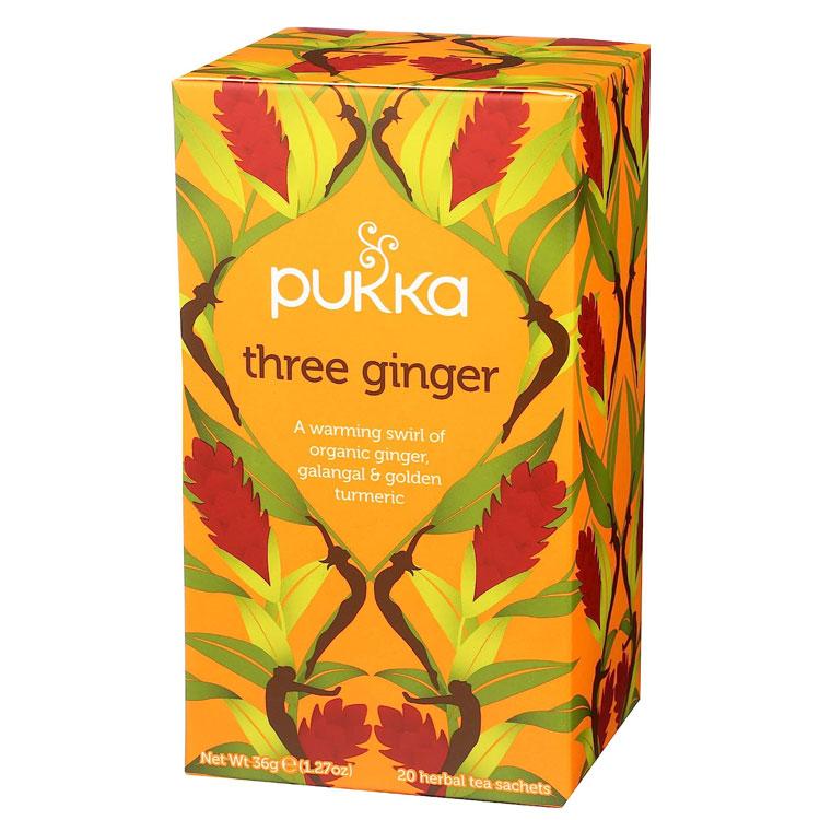 パッカ スリージンジャー ハーブティー 20包 36g (1.27oz) PUKKA Three Ginger herbal tea ハーバルティー ティーバッグ カフェインフリー ジンジャー｜speedbody｜06