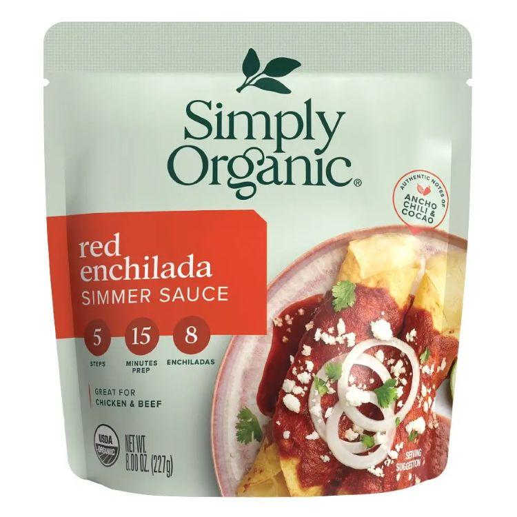 シンプリーオーガニック レッドエンチラーダ シマ―ソース 237mL Simply Organic Red Enchilada Simmer ...