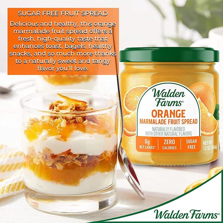 ウォルデンファームス オレンジマーマレード フルーツスプレッド 340g (12oz) Walden Farms Orange Marmalade Fruit Spread ゼロカロリー ヘルシー｜speedbody｜06