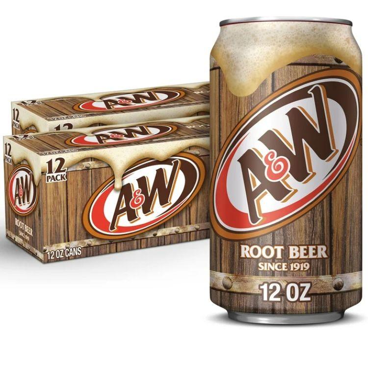 A&W ルートビア 12缶入り✖︎４ケース A&W ルートビア ソーダ 355mL 12缶パック Root Beer Soda Pop, 12 fl