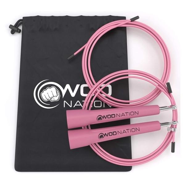 WOD ネーション スピードジャンプロープ 縄跳び 長さ調節可能 ブラック