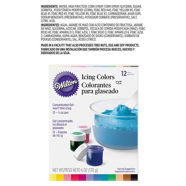 ウィルトン アイシングカラー 食紅 12色 セット 0.5oz(14g×12色) Wilton Icing Colors アイシングクッキー ジェル 材料 シュガークラフト 色粉 キット 着色料｜speedbody｜02