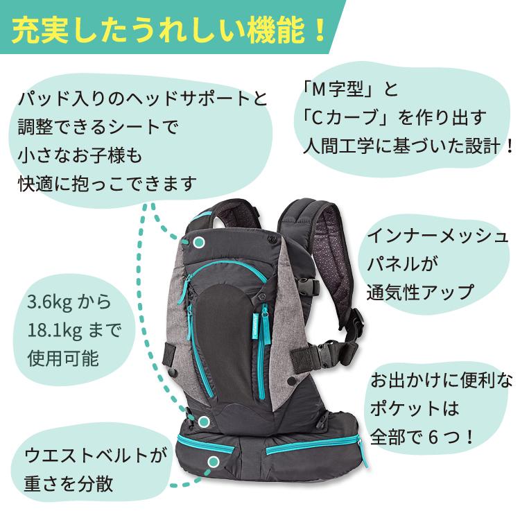 インファンティーノ キャリーオンマルチポケットキャリア 抱っこ紐 ブラック Infantino CARRY ON MULTI-POCKET CARRIER 収納 人間工学の画像