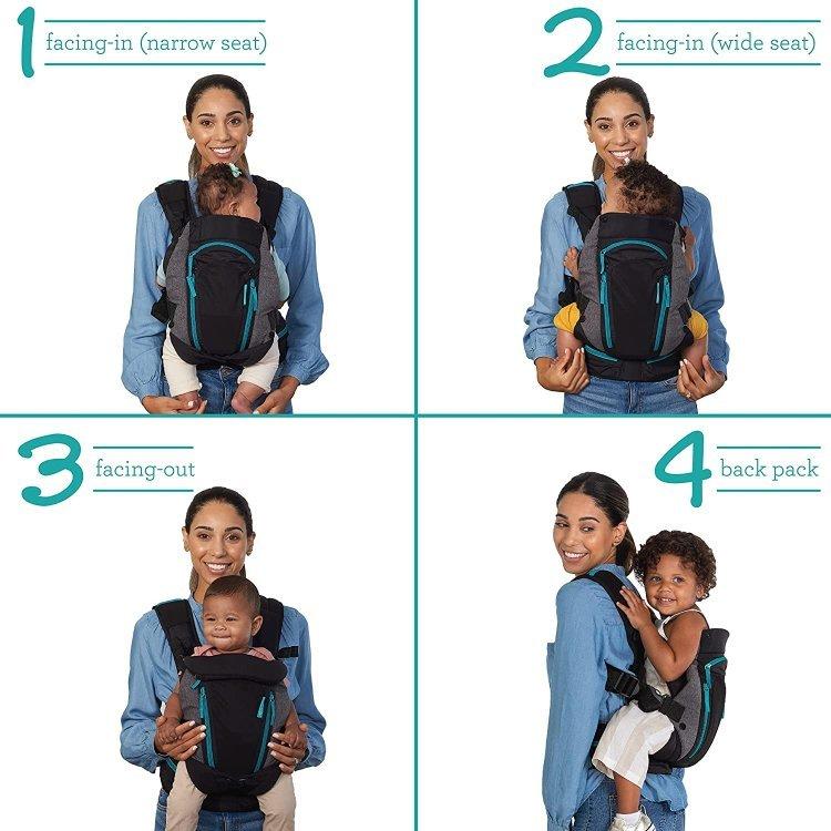 インファンティーノ キャリーオンマルチポケットキャリア 抱っこ紐 ブラック Infantino CARRY ON MULTI-POCKET CARRIER 収納 人間工学の画像
