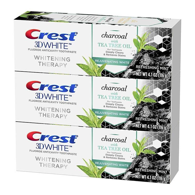 クレスト 3Dホワイト チャコール&ティーツリーオイル 歯磨き粉 ミント 116g (4.1 oz) 3本セット Crest 3D White Toothpaste Charcoal Tea Tree Oil｜speedbody｜04