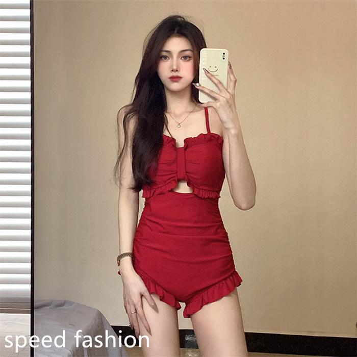 水着 レディース ワイヤー ワンピース水着 体型カバー お腹 カバーアップ スイムウェア ビーチ レディス ガールズ ビーチ 可愛い カジュアル 21sf