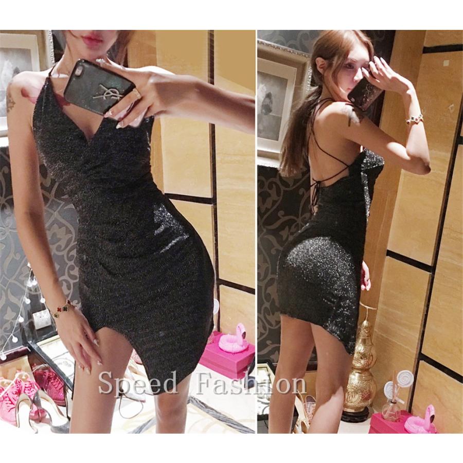 ミニワンピース レディース ボディコンワンピース セクシー 背露出