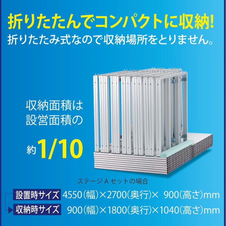 折りたたみ式アルミ製花道ステージ Cセット (SPD-413/S-CS90WH) |  | 03
