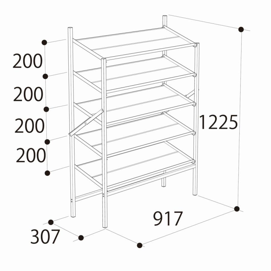 折りたたみ式アルミ製シェルフ (SPD-K13/AL-SBR) |  | 03