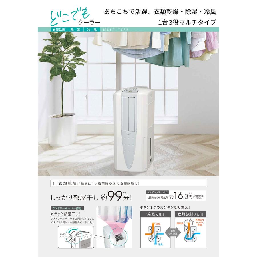 乾燥除湿機 コロナ 冷風衣類乾燥除湿機 どこでもクーラー クールホワイト