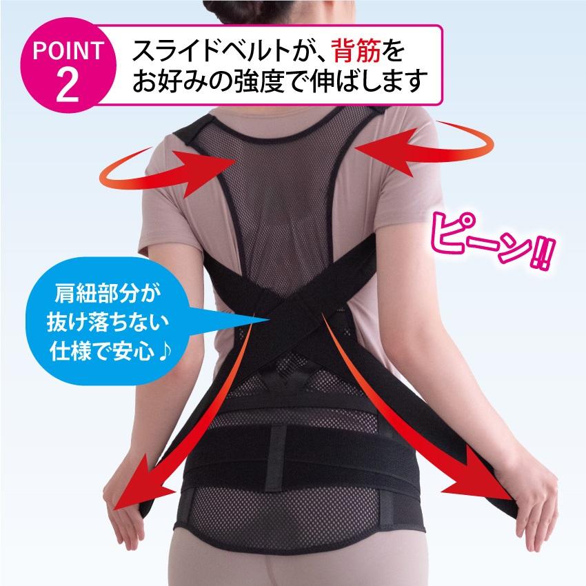 2個購入でプラス1個で合計3個　骨盤からととのえるメッシュの背筋サポーター　L　骨盤ベルト　骨盤矯正　骨盤サポート　姿勢補正_2