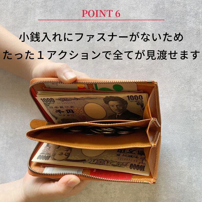 長財布 小さめ レディース メンズ 本革 大容量 薄い l字ファスナー
