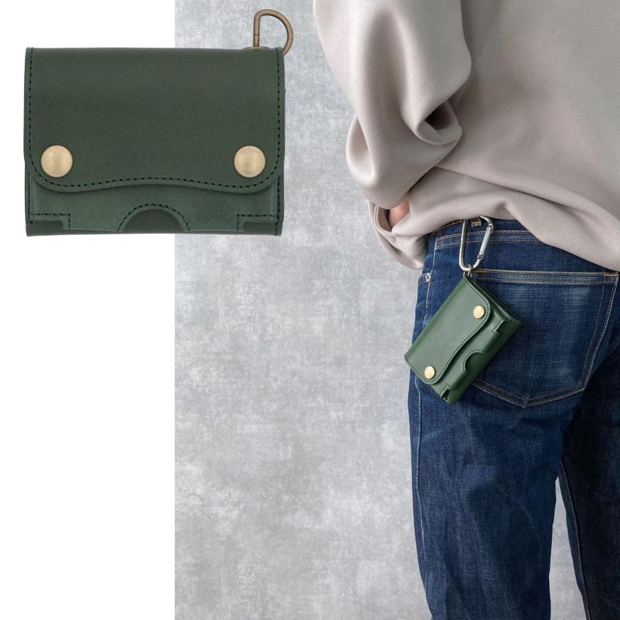 三つ折り財布 栃木レザー メンズ レディース 本革 トラッカー