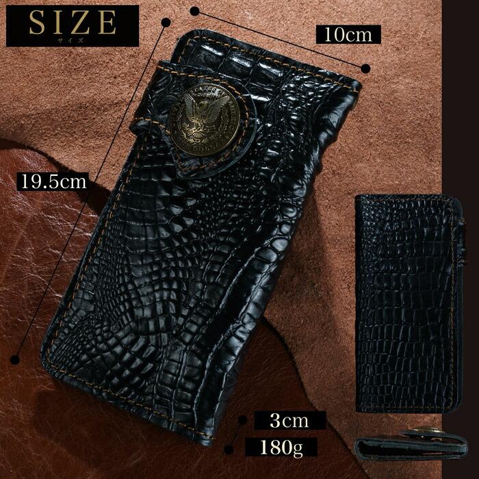 ブラウン×インディアン [ASIAN ZACCA] 財布 メンズ バイカーズ