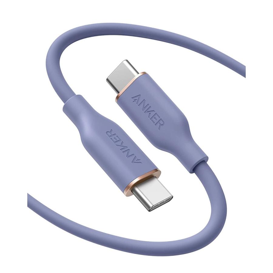 【新品】1週間以内発送 Anker PowerLine III Flow USB-C & USB-C ケーブル 1.8m ラベンダーグレー