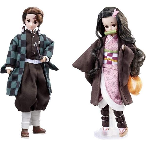 【新品】1週間以内発送　【限定 特製スリーブケース付き】鬼滅の刃 竈門炭治郎 × はるとくん 竈門禰豆子 × リカちゃん ドール りかちゃん きめつのやいば