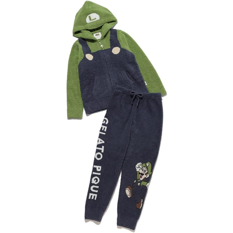 【新品】【即納】【130サイズ】gelato pique ジェラート ピケ 【スーパーマリオ】【ジュニア】ルイージパーカ&ロングパンツセット PJNT225424 gelato pique（ジェラートピケ） 【新品】【即納】【130サイズ】gelato