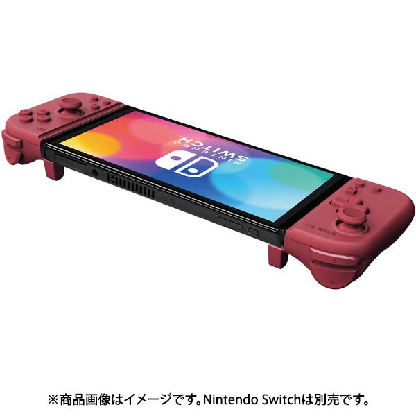 【新品】1週間以内発送 【任天堂ライセンス商品】HORI 連射・連射ホールド機能搭載 グリップコントローラー Fit for Nintendo Switch　APRICOT RED｜speedwagon｜02