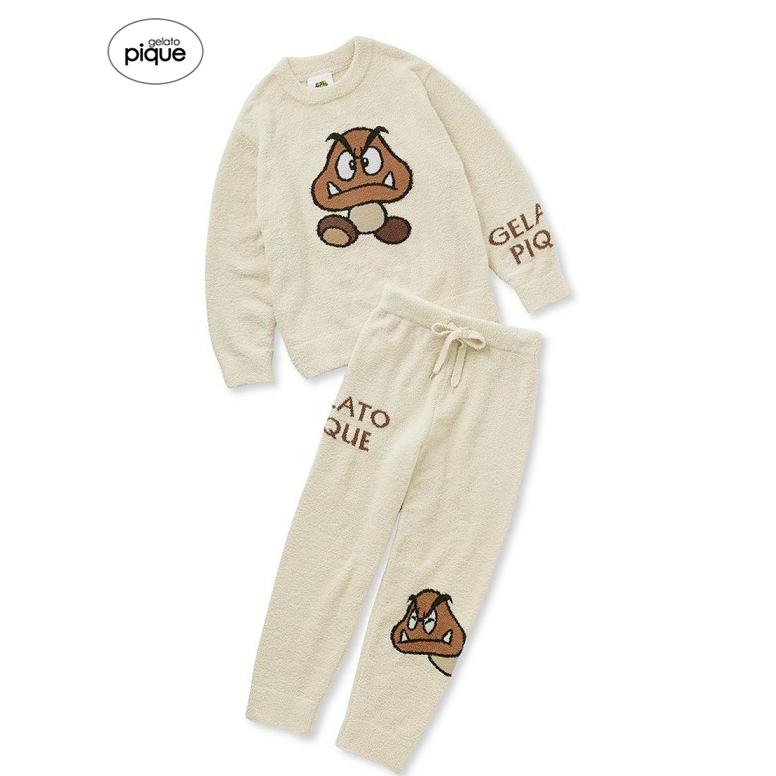 ジェラートピケマリオクリボー上下セットレディース