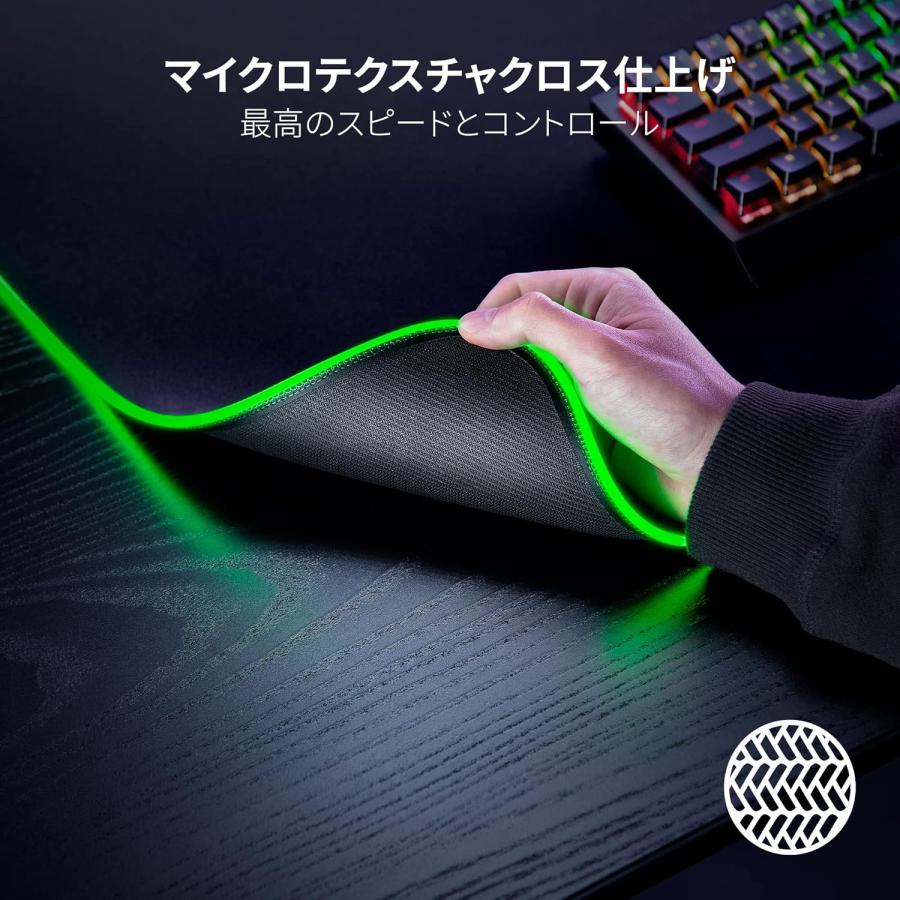 【新品】1週間以内発送 Razer Goliathus Chroma 3XL ゲーミングマウスパッド RZ02-02500700-R3M1 黒 Black ゲーム レイザー｜speedwagon｜02