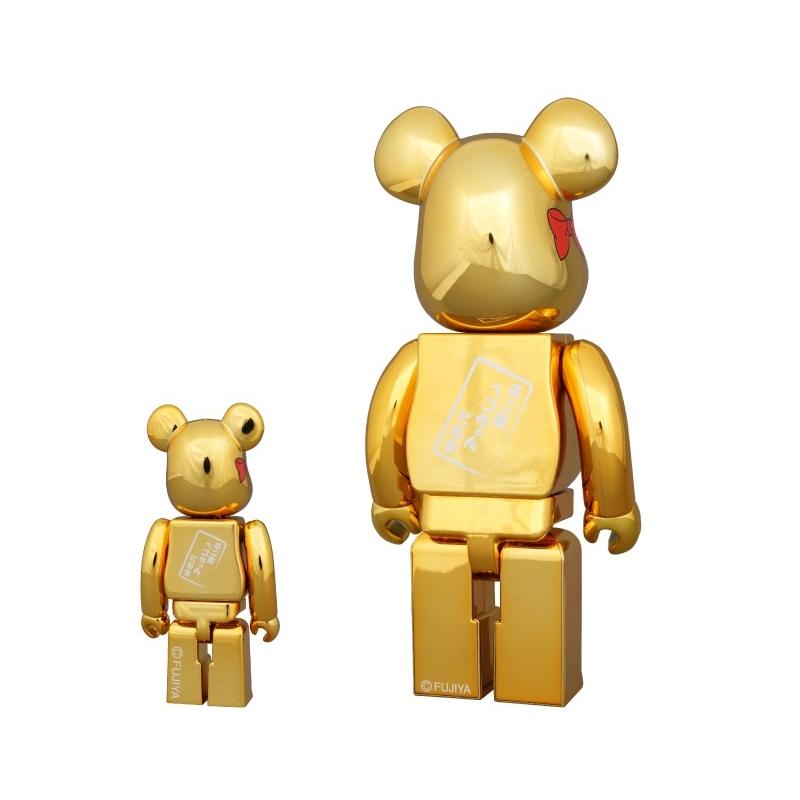 新品】1週間以内発送 BE@RBRICK 達磨 ペコちゃん 金メッキ 100% & 400 