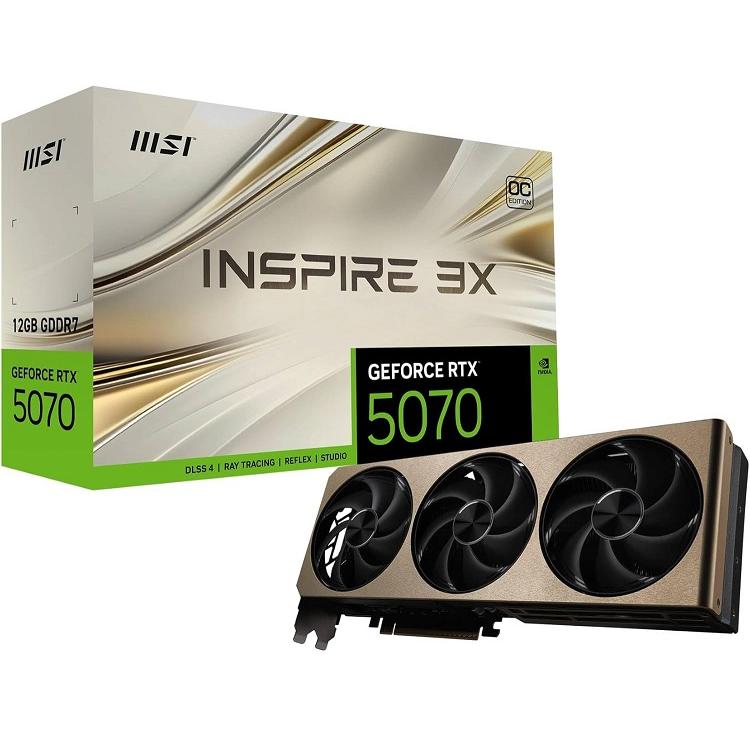 新品】【即納】【代引き不可】 MSI GeForce RTX 5070 12G INSPIRE 3X