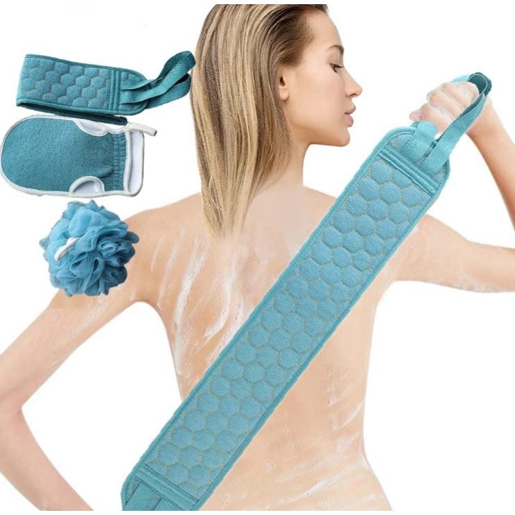 バスグッズ 3点セット泡立てネット ボディ用 スポンジ タオル 垢すり