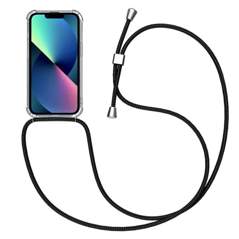 ブラック 黒 Apple iPhone11 ケース 6.1インチ 首掛け スマホ 肩掛け
