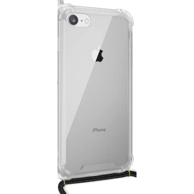 ブラック 黒 Apple iPhone 13 ケース 6.1インチ ストラップ シリコン