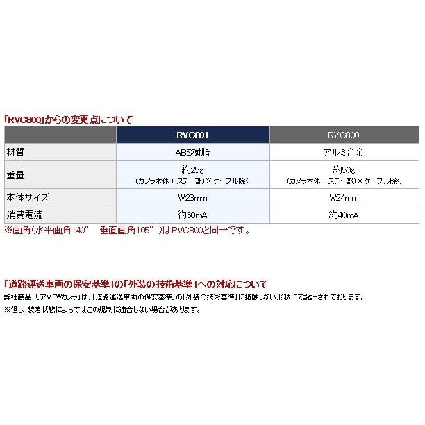 データシステム RVC801 リアビューカメラ RCA端子 ピン端子 汎用バック