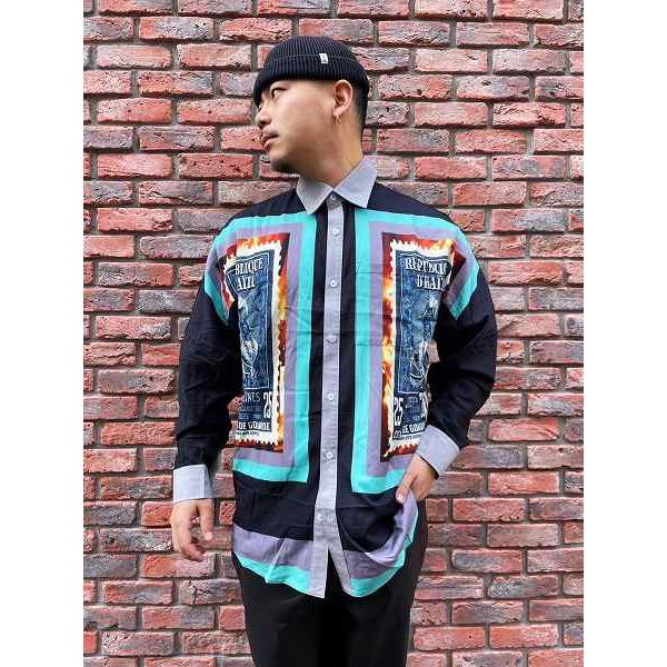 WANNA 【WANNA(ワナ)】STAMP SHIRTS L/S (長袖シャツ) Jet Black 