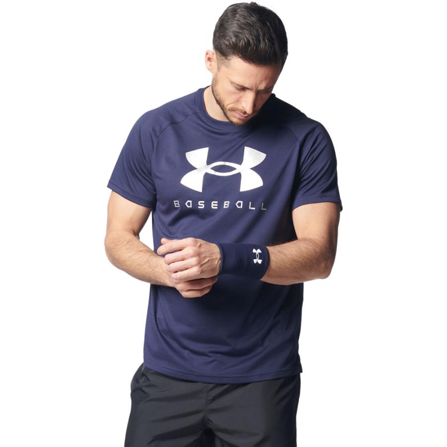 UNDER　ARMOUR アンダーアーマー 野球 UA ニット リストバンド 片腕用 メンズ 1個入り 手首 片手用 汗止め 汗拭き 小物 ベースボール 部活 チーム トレーニング｜spg-sports｜02