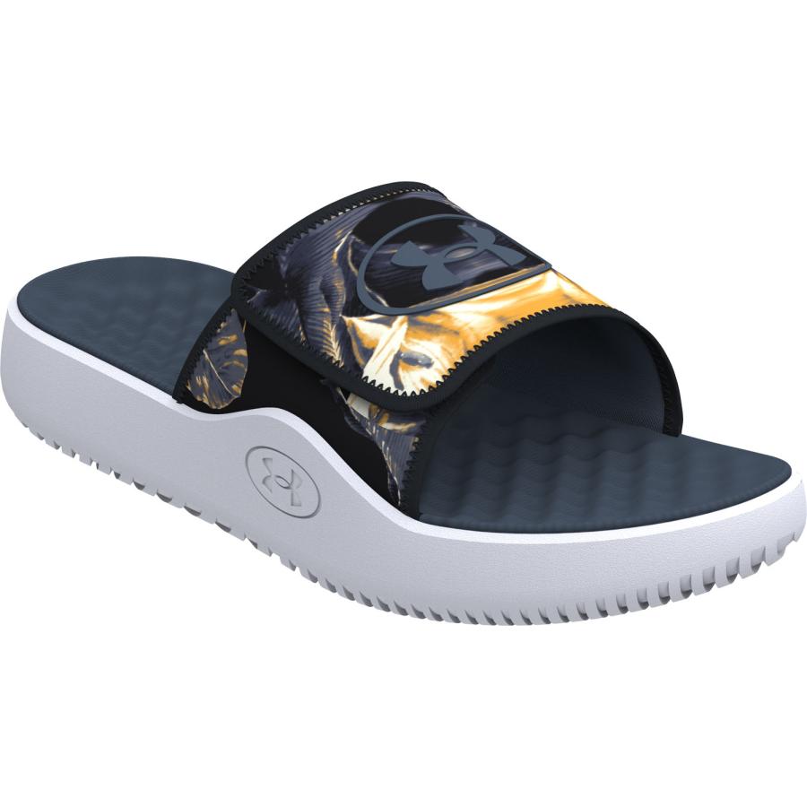 アンダーアーマー UAイグナイトプロ8 グラフィック スライド メンズ 25SS ブラック×ブラック(6003648) UA サンダル UNDER ARMOUR（アンダーアーマー） UAイグナイトプロ8 グラフィック スライド メンズ 25SS ブラック×グレー(6003648) UA  サンダル : ラケットショップ・アプローチ - 通販 - Yahoo!ショッピング
