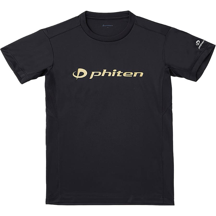 Phiten（ファイテン） Phiten RAKUシャツ 半袖 ブラック/ゴールド 2XO