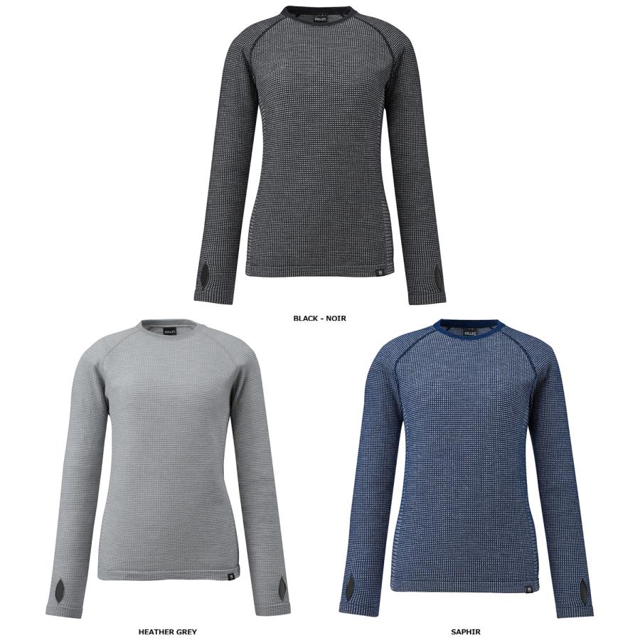 ミレー MILLET アウトドア ワッフル ウール クルー レディース 登山 ウェア ウール 軽量 長袖 保温 速乾 抗菌 消臭 トレッキング ハイキング ベースレイヤー シャツ  MIV01915 MILLET（ミレー） ワッフル ウール クルー レディース 登山 ウェア