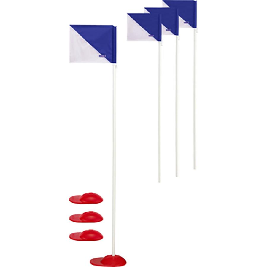 モルテン molten サッカー 簡易コーナーフラッグ 4本セット ブルー ホワイト 青 コーナーフラッグ ポール ベース 簡易式 サッカーコート サッカー用品 コーナーキック  CF4BS molten（モルテン） 簡易コーナーフラッグ 4本セット ブルー ホワイト