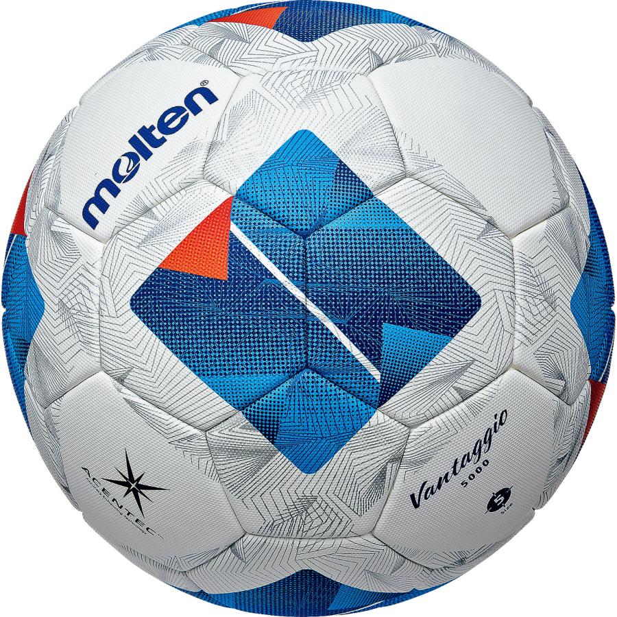 モルテン molten サッカー ヴァンタッジオ5000 5号球 ボール ホワイト×ブルー 中学生以上 ボール 検定球 国際公認球 芝グラウンド用 耐久性 アセンテック シンメトリー  F5N5000 molten（モルテン） ヴァンタッジオ5000 5号球 ボール ホワイト×ブルー