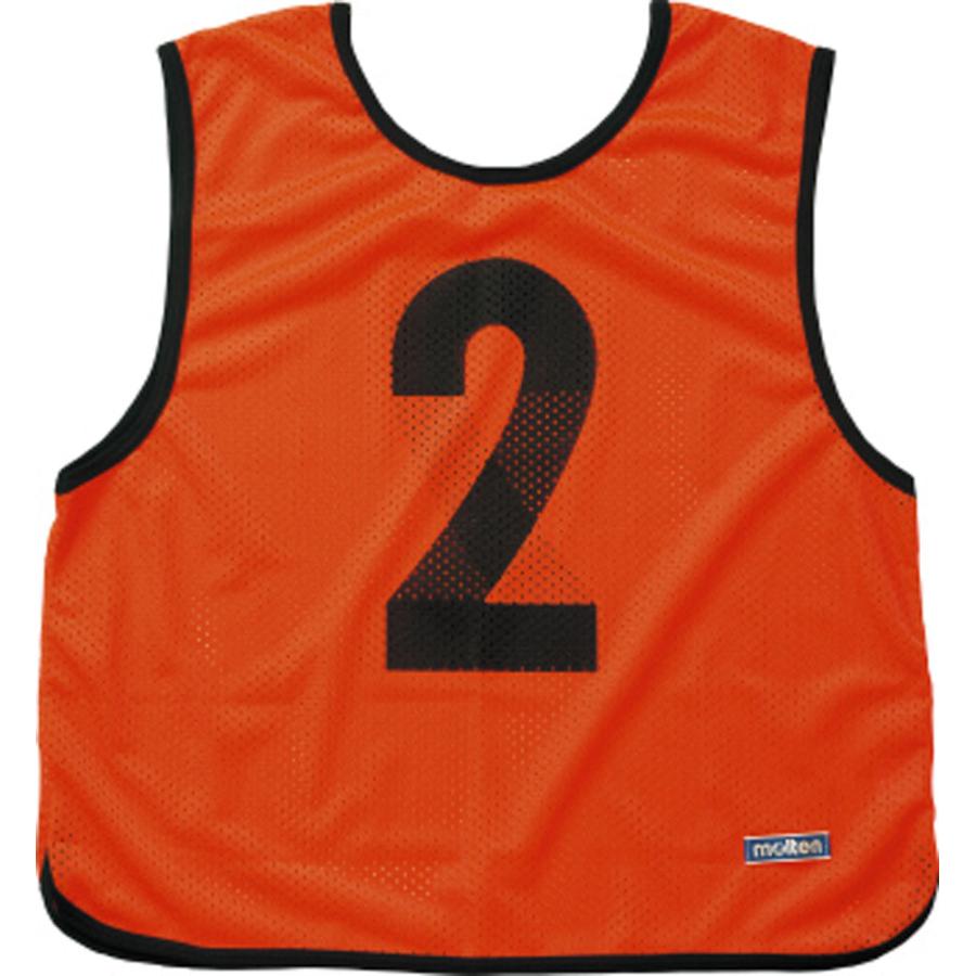 molten（モルテン） ゲームベスト 蛍光オレンジ 10枚組 11〜20 番号