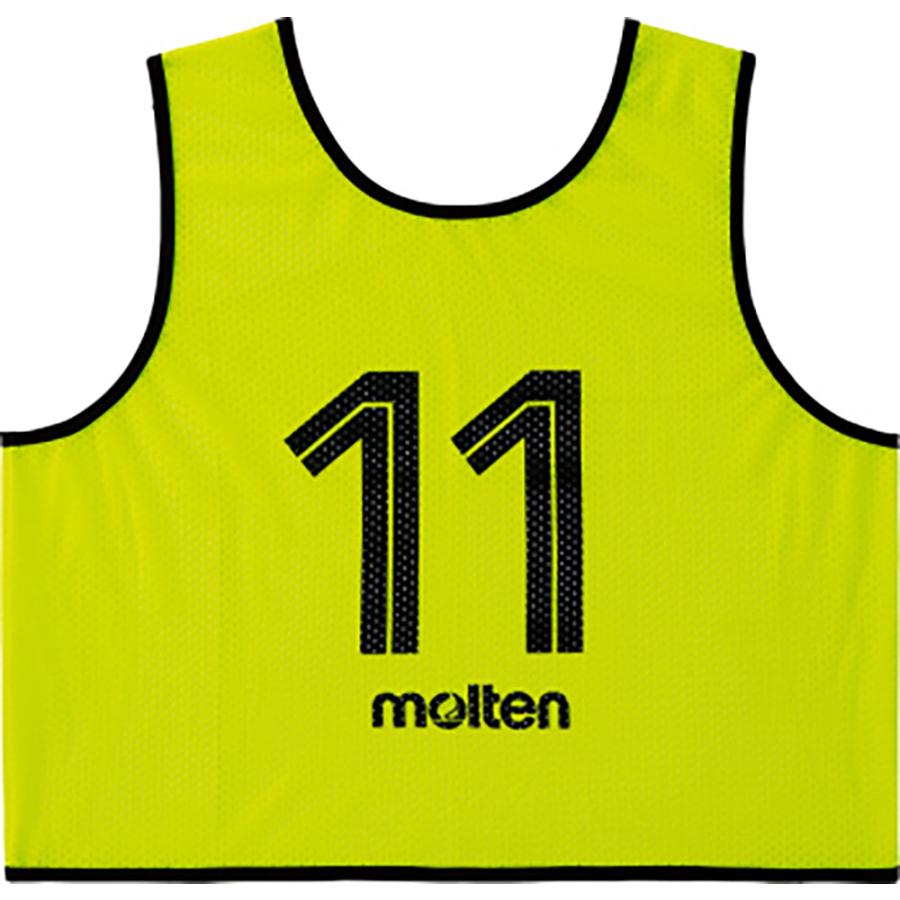 molten（モルテン） ゲームベスト GV10枚セット 蛍光イエロー 黄 番号